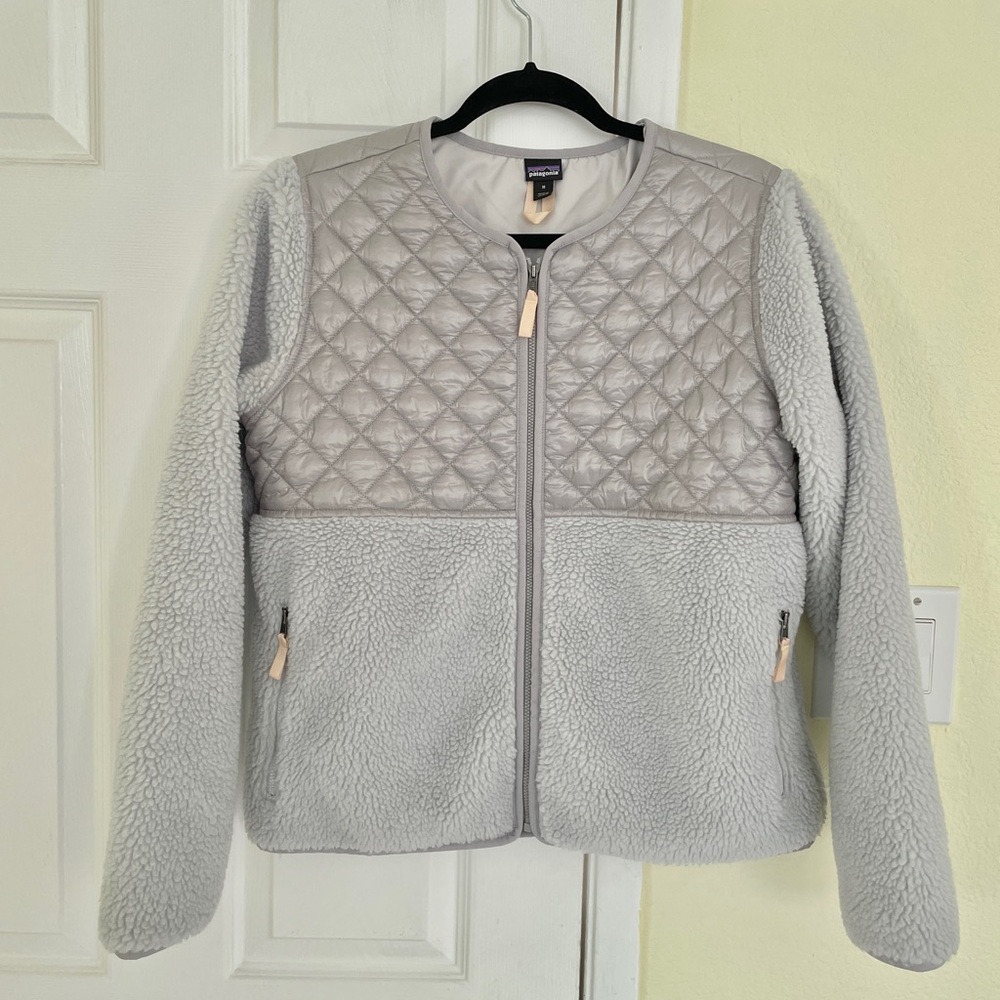 Patagonia Lightweight Hybrid Quilted Sherpa Jacket Sz M